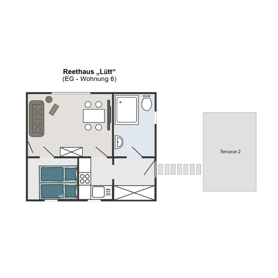 Reetferienhaus - Schaprode Hafen Eksteriør billede